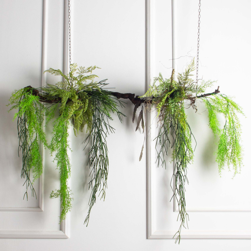 Л/ОС/09(F) Лиана искусственная с ампельными растениями на оригинальном стволе L100см_1