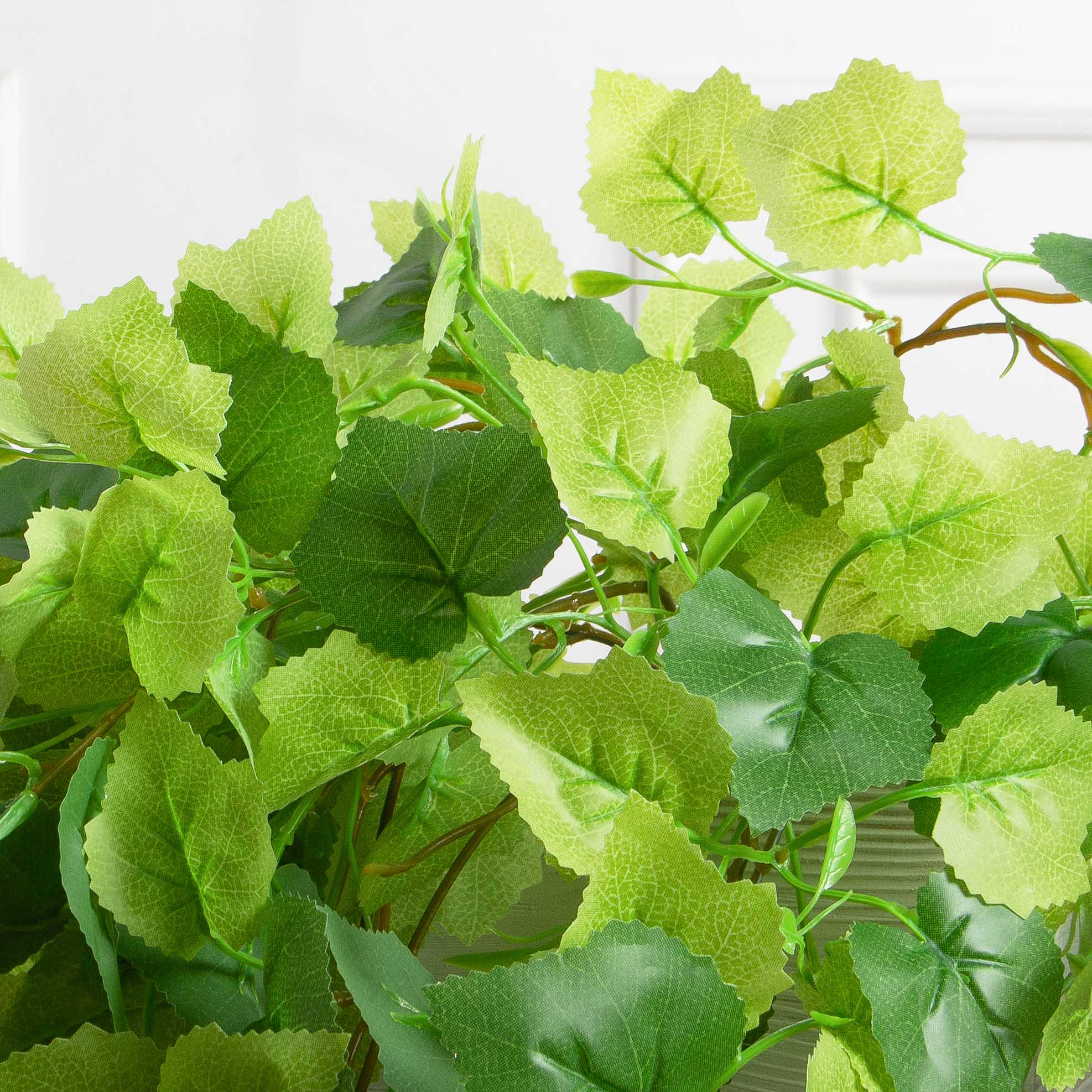 ТДЯ121(F) Плющ Виноградный ампельный в деревянном подвесном ящике (бежевый) 20*9*h8_3