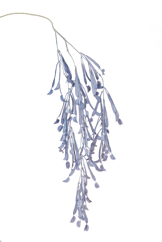 7143/0047-4/10 Куст Дионея (венерина мухоловка) искусственный, голубой, h 106 см (68+38)