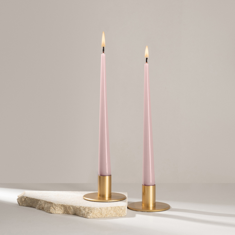 СК25-9(Fix)(F) Свеча коническая 25см Оттенок №9 (теплый розовый) 2шт/уп