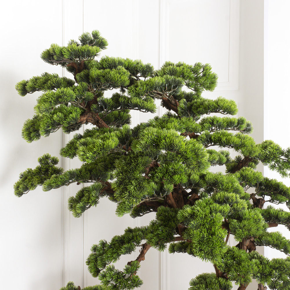 БС200/ОС/30(з) Сосна бонсай искусственная h200см (пластик) на основании, зеленая_2