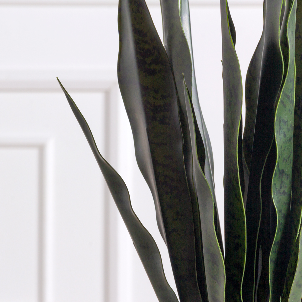 ЦС94-1(F) Сансевиерия искусственная малая h40-43см в кашпо, зеленая_1