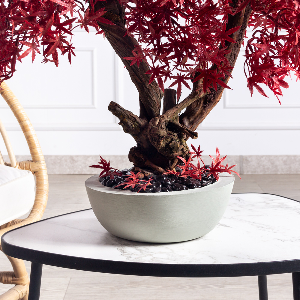 БЛ060/ОС/606-1(Пр) Клен искусственный веерный, мелкий h60см в интерьерном кашпо