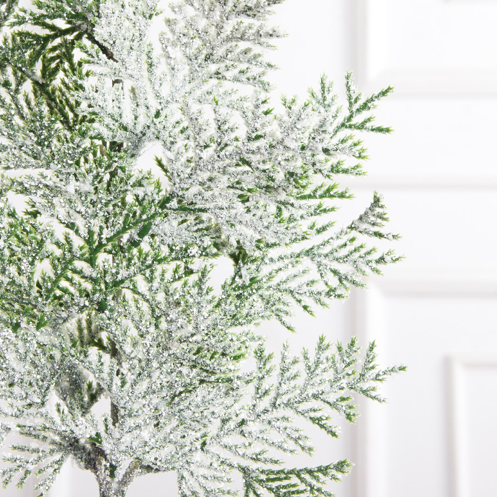 736А/0424-1(F) Туя заснеженная НГ с блестками 3 ветки, h42см(28+14)_3