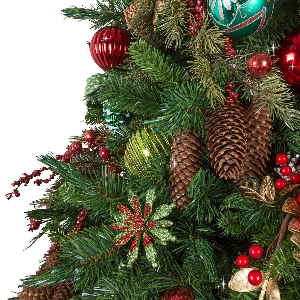 255/476-1(Sale) Ель искусственная с украшениями (разное оформление с двух сторон),  h255_6