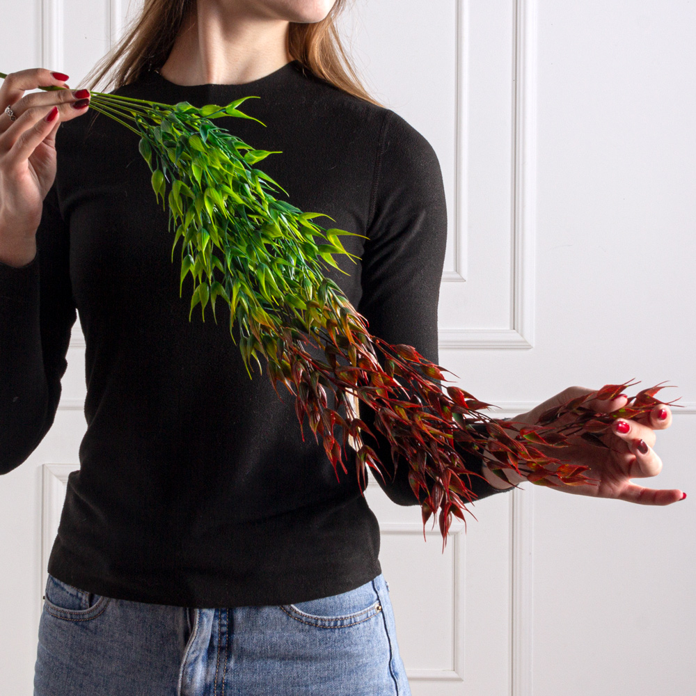 7143/А2783-63(Sale) Растение искусственное ампельное h78см, зелено-бордо_2