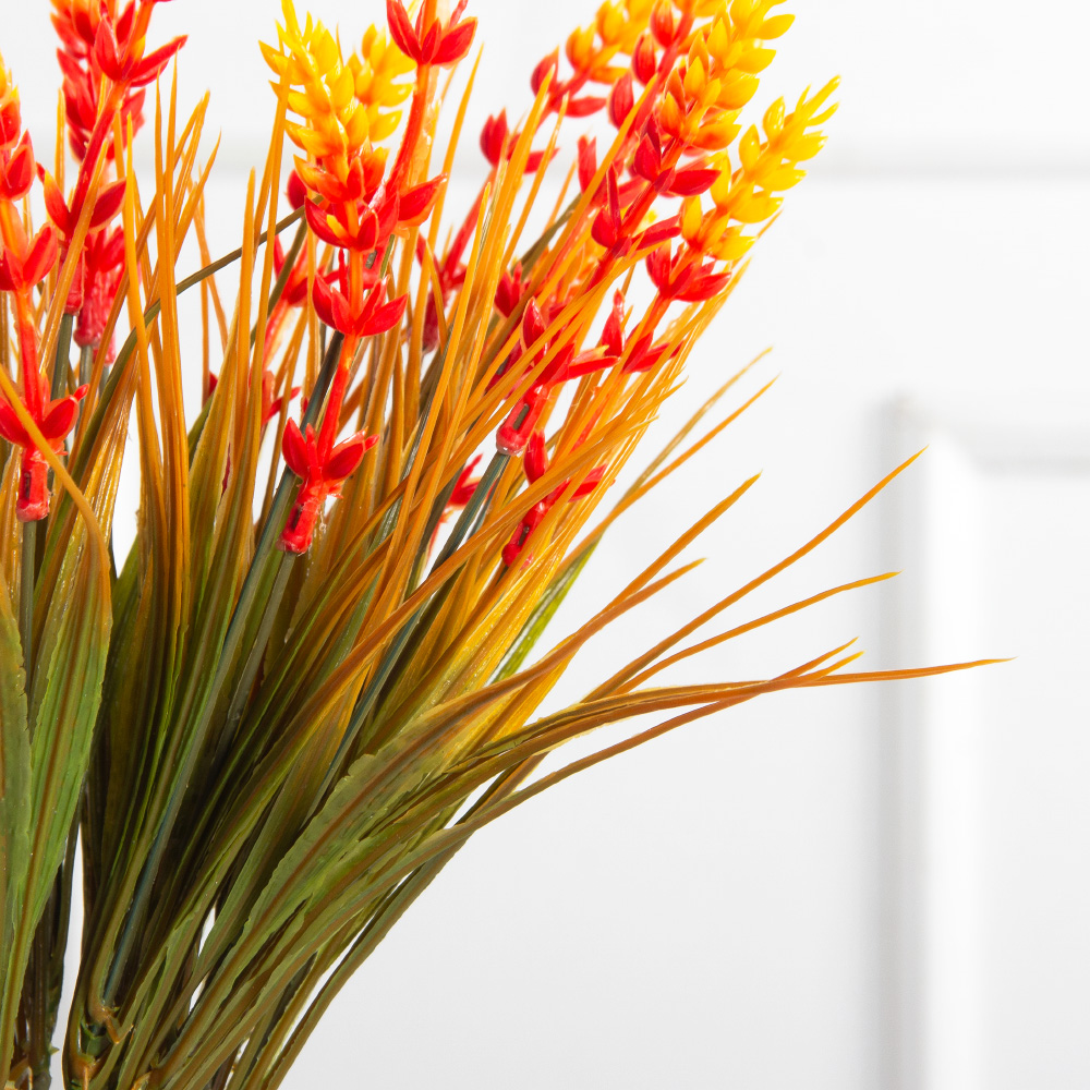 7141/0382-4/18(F) Трава искусственная с 7 колосками h35см, оранжевый_4