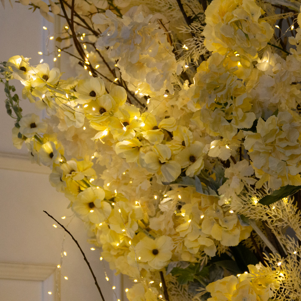 ДЛ173/СВ03(Пр)(Fix)(F) Декор входной группы h300 см на прутьях с гирляндой,пристенный,кремовый_6