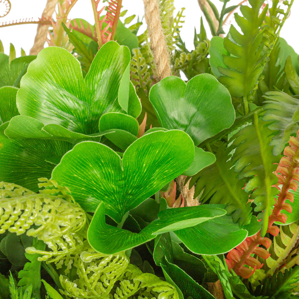 КОН02 Папоротник с зеленью в кокос. конусе(d-65. h_25