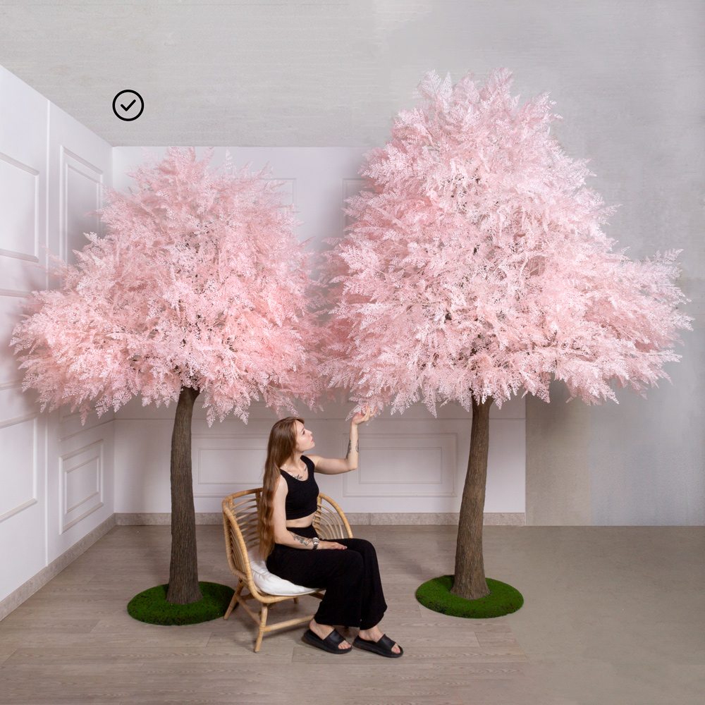 300МЕТ/разб/ПС/535-1(F) Дерево искусственное интерьерное  h300см,розовое