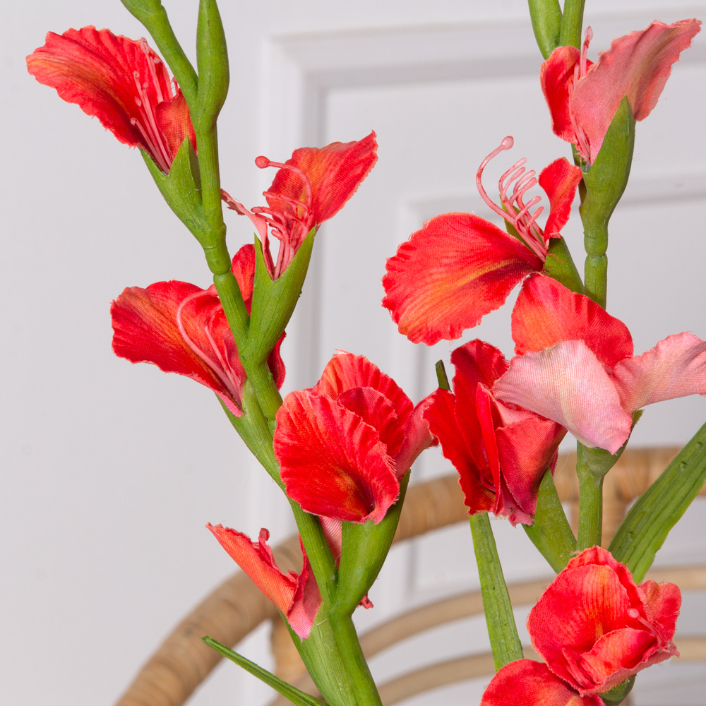 7141А/9120-26/2Р Гладиолус искусственный h85см, красный_2