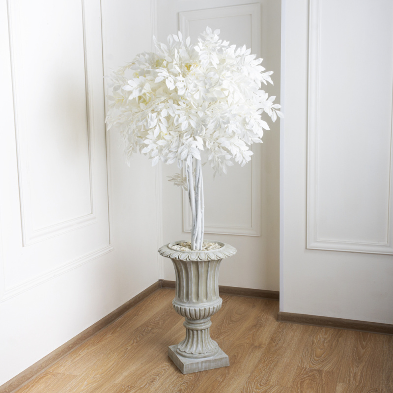 120/РН/486(з.) Дерево искусственное интерьерное с розами h120см