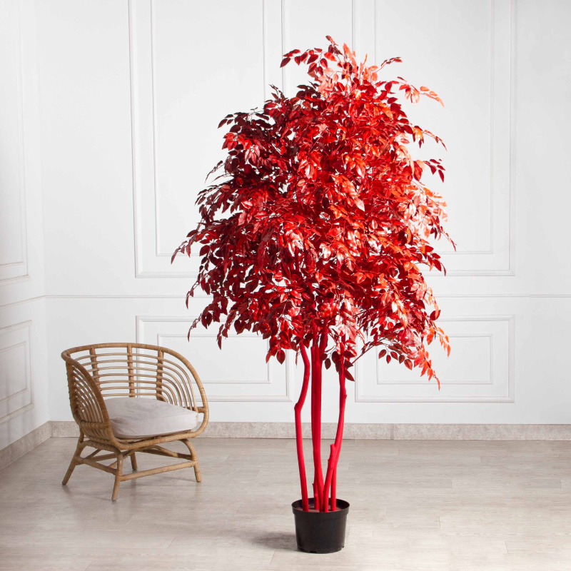 220/РН/17М-1(з)(F) Фикус искусственный с покрасом RAL3020, h220см d120см, латекс_1