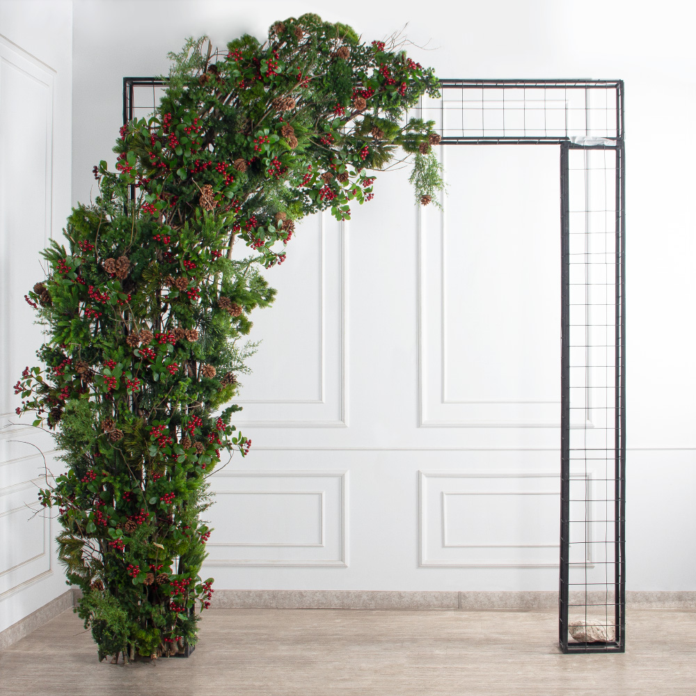 ДЛ175-2(з)(F) Декор входной группы h 260 х L 210  см на прутьях,пристенный, разборный_2