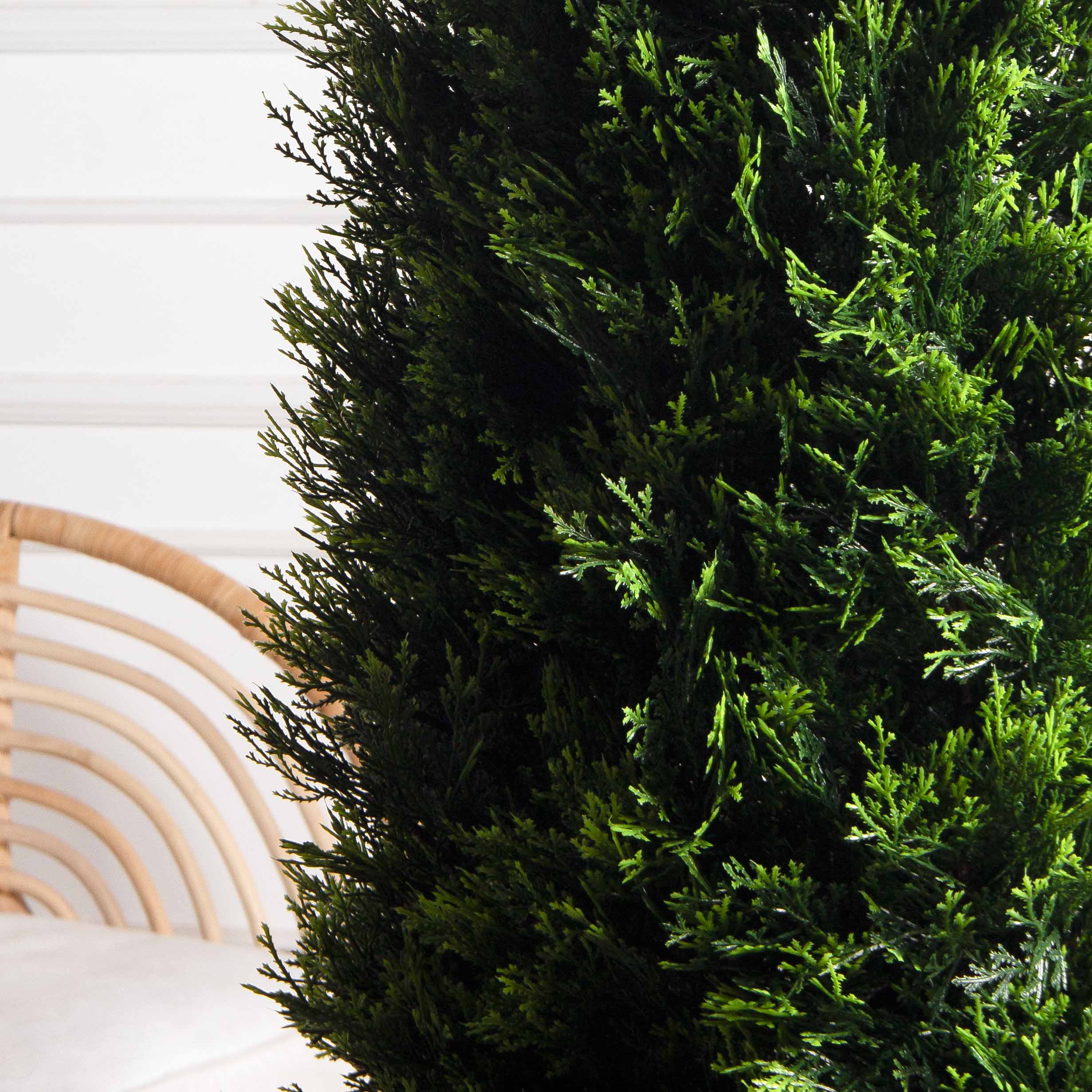 Т180/1466(F) Туя искусственная конус Люкс д/улицы h180см (искусственный ствол)_4