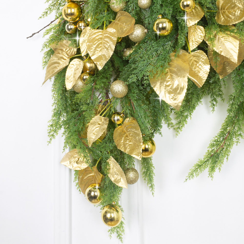 Л96-3 Лиана искусственная НГ туя с золотыми листьями L100см_2