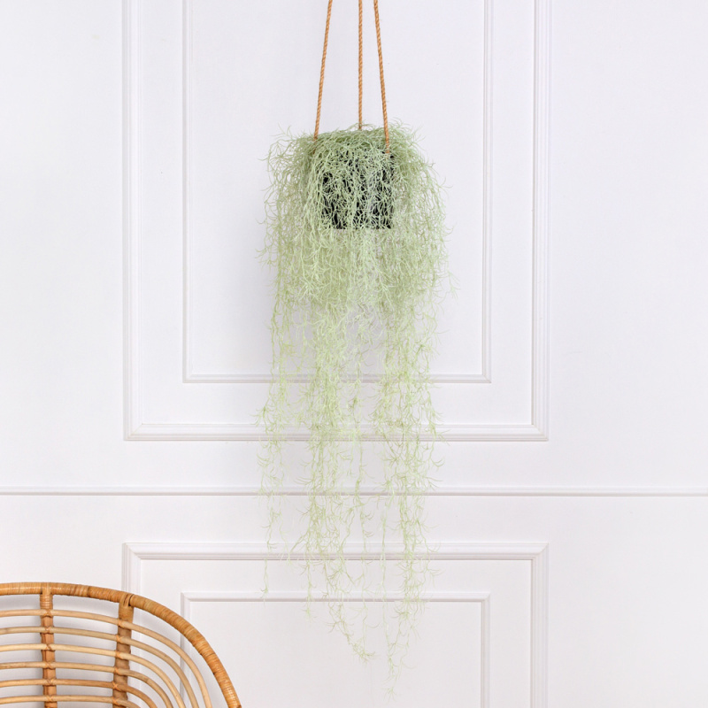 КС81/1 Тилландсия искусственная ампельная в кашпо_3