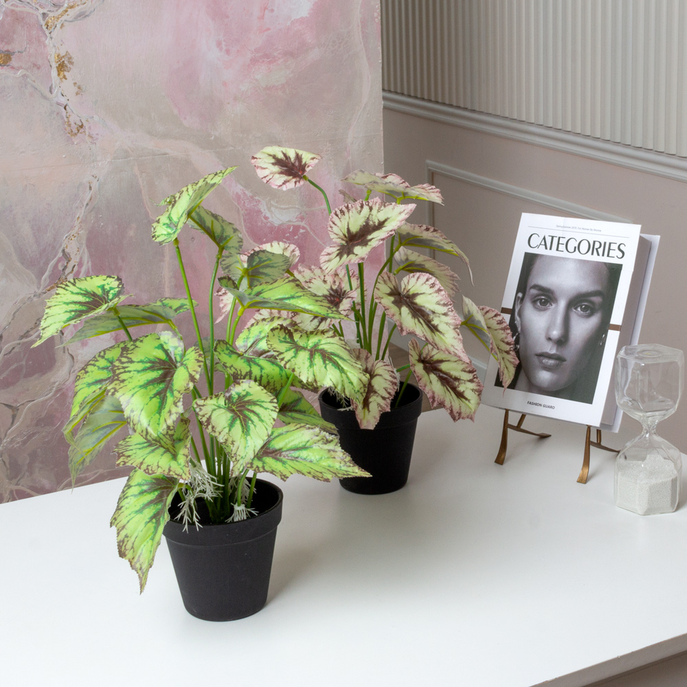 ЦС211-1(F) Бегония искусственная салатовая_1