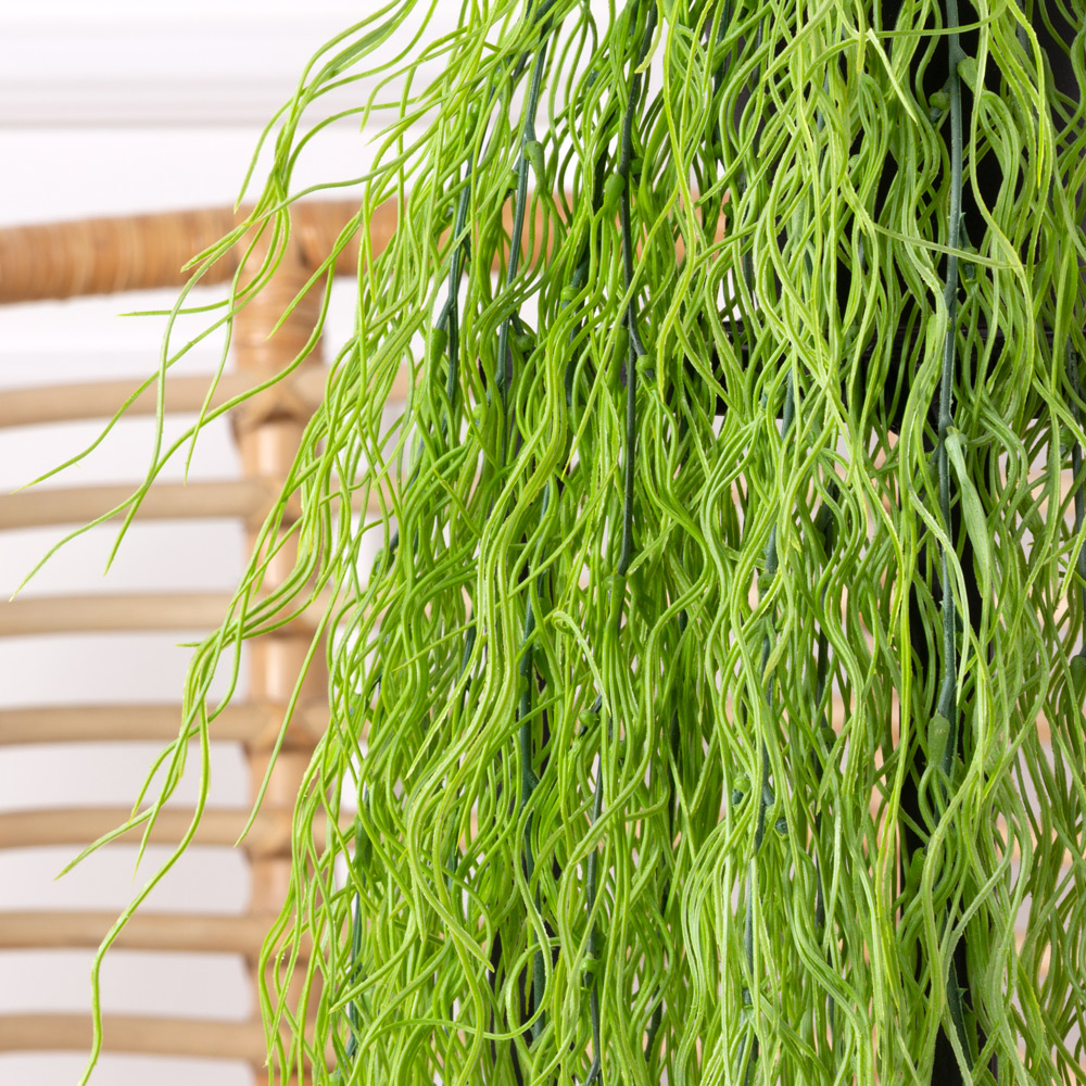 КЗ/50(з) Композиция искусственная Трава ампельная(патина) в кашпо d11см_2