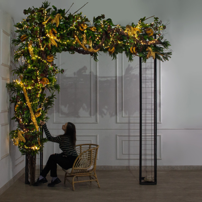 ДЛ193/СВ03т-1(Пр)(Fix)(F) Декор вход.груп. h330 н/прутьях,прист.с гир.Роса в русс.стиле,беж-корич._1