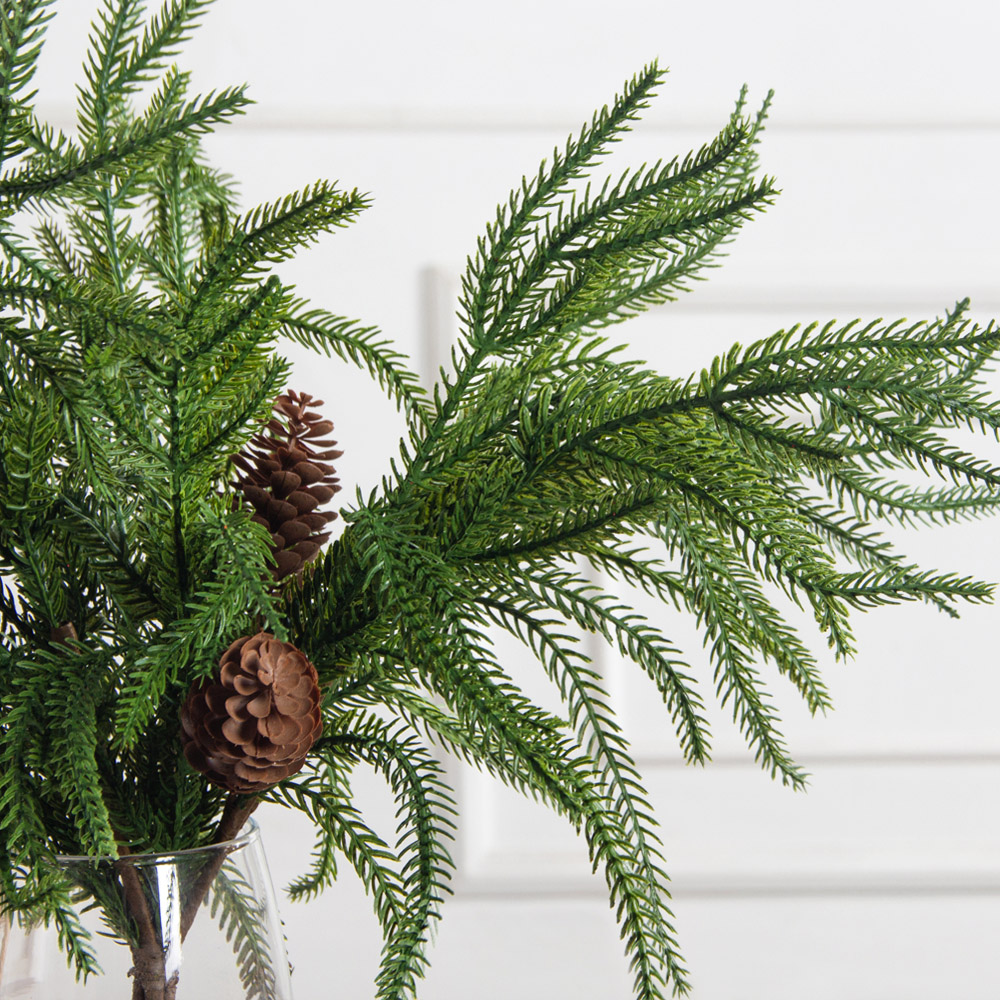736А/9271-0041(F) Ветки еловые с шишками из 5штук h58см(38+20см)_4