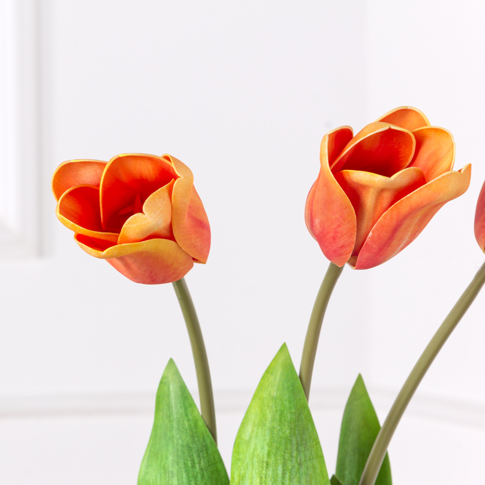 7141А/0471-01/18Р Тюльпан искусственный h70см, оранжевый (латекс)_2