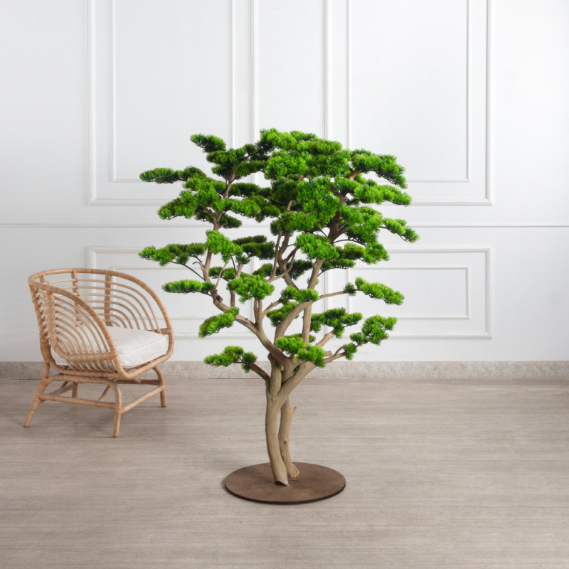 БС150/ДА/30-11(з)(УУ)(Пр)(F) Бонсай искусственный Сосна h150см на основании_1