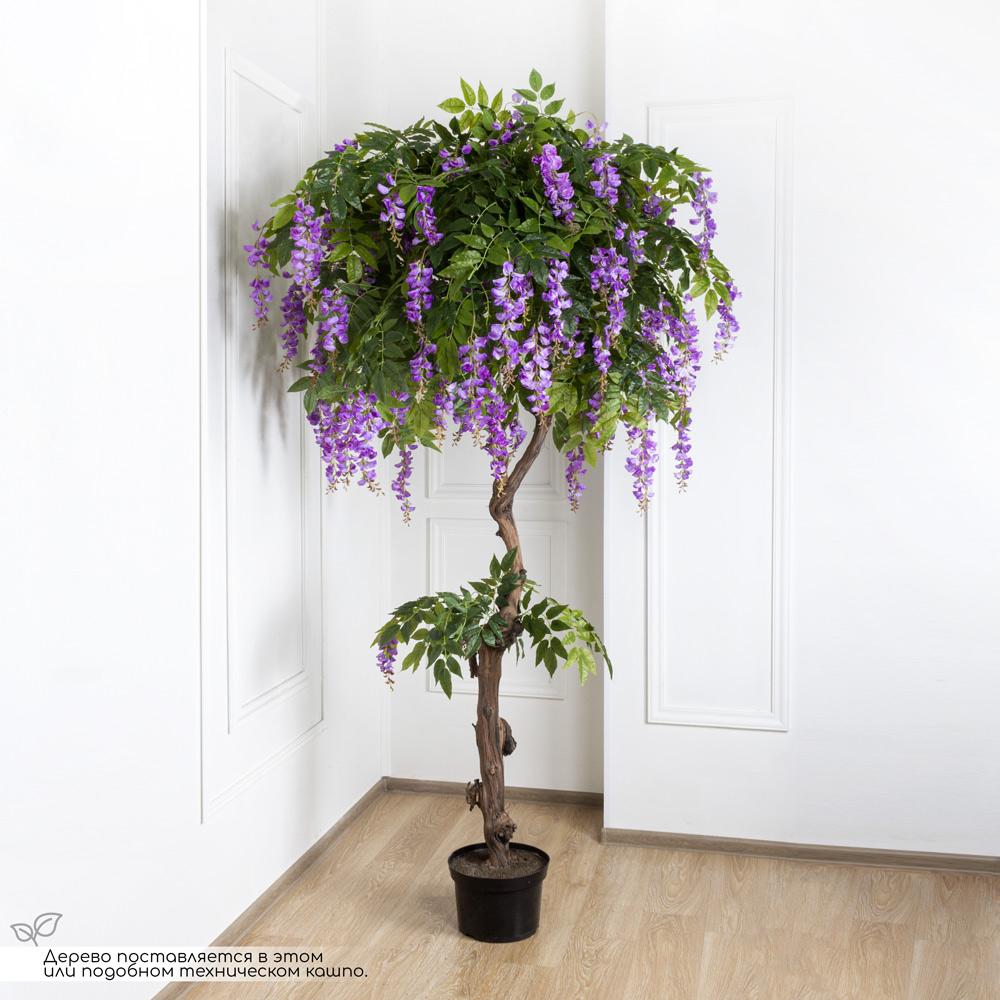 230/Р/ОС/424-2 Глициния (вистерия) искусственная h230см (латекс), сиреневая_5