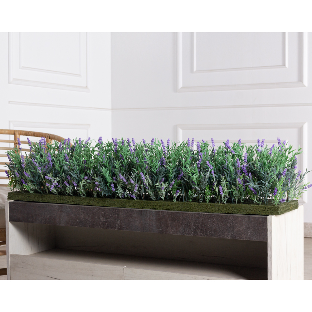 ТД026-8/1(з)(F) Лаванда искусственная  h20 на вставке 115х20х3см_1