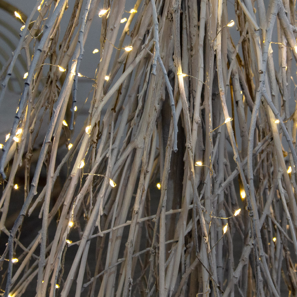 130/РН/СВ03т(Пр)(F) Ель в скандиновском стиле с гирляндой Роса h130см, белая_6