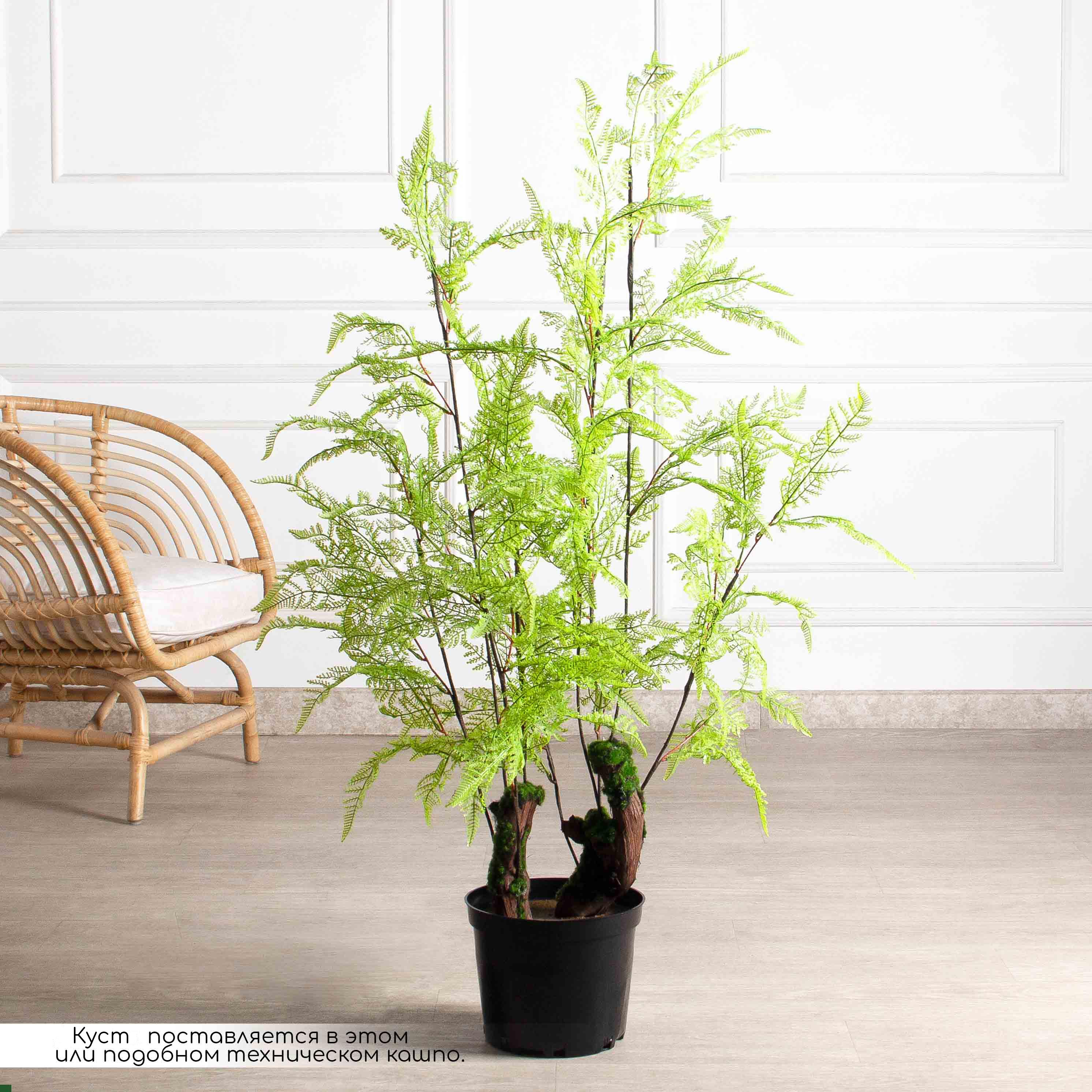 120/К/ОС/204(F) Папоротник Даваллия искусственный куст h120см (латекс)_2