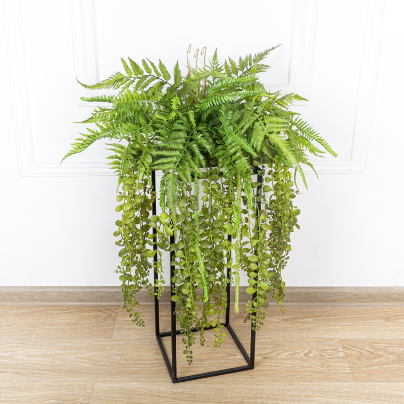 ВМ15(з.) Папоротники искусственные h24см на вставке модуль_4