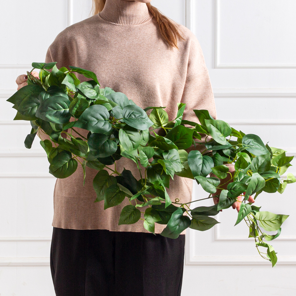 7143/0411-22/9(F) Плющ сциндапсус искусственный h120см, зеленый_2