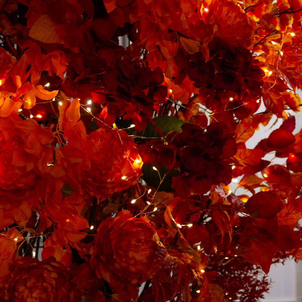 ДЛ/СВ03/175(Пр)(Fix)(F) Декор входной группы h300см на прутьях, пристенный с гирляндой, бордовый_5