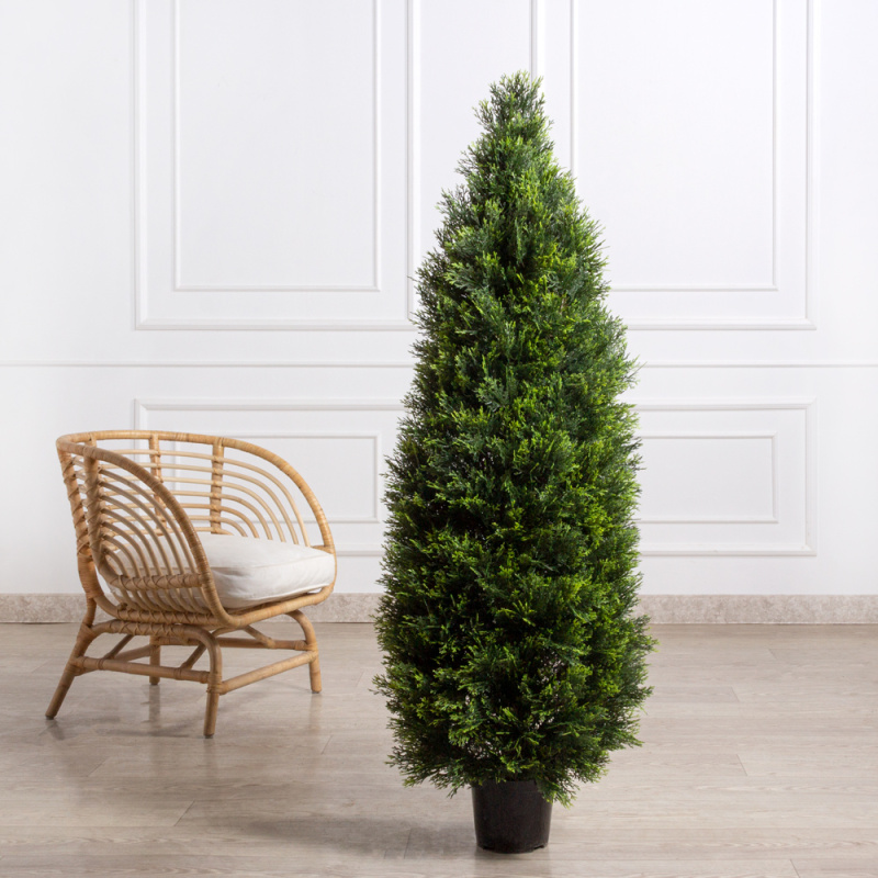 Т150/1466(Пр)(F) Туя искусственная конус Люкс д/улицы h150см (искусственный ствол)