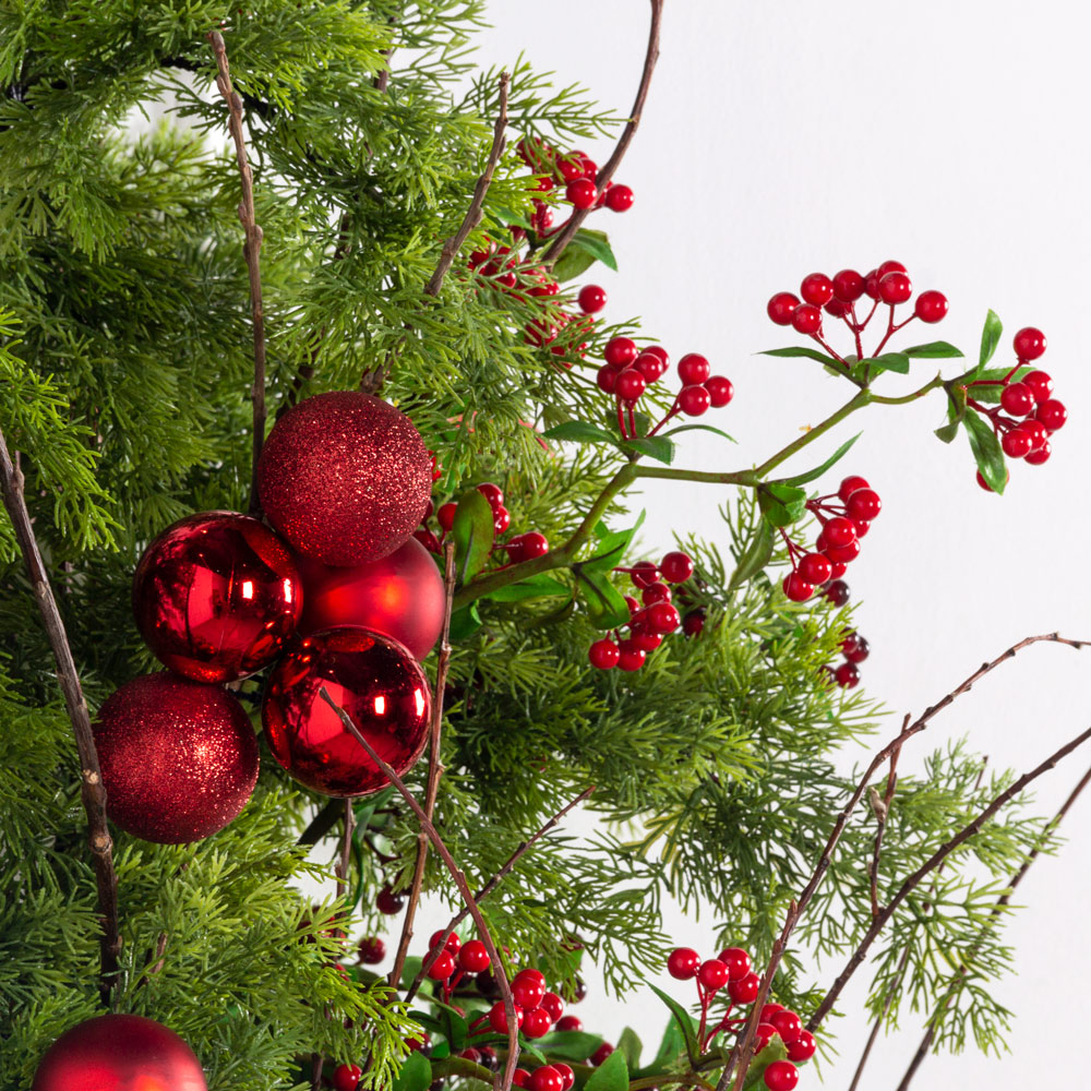 ДЛ148(Пр)(F) Декор входной группы хвойный L100см на прутьях_6