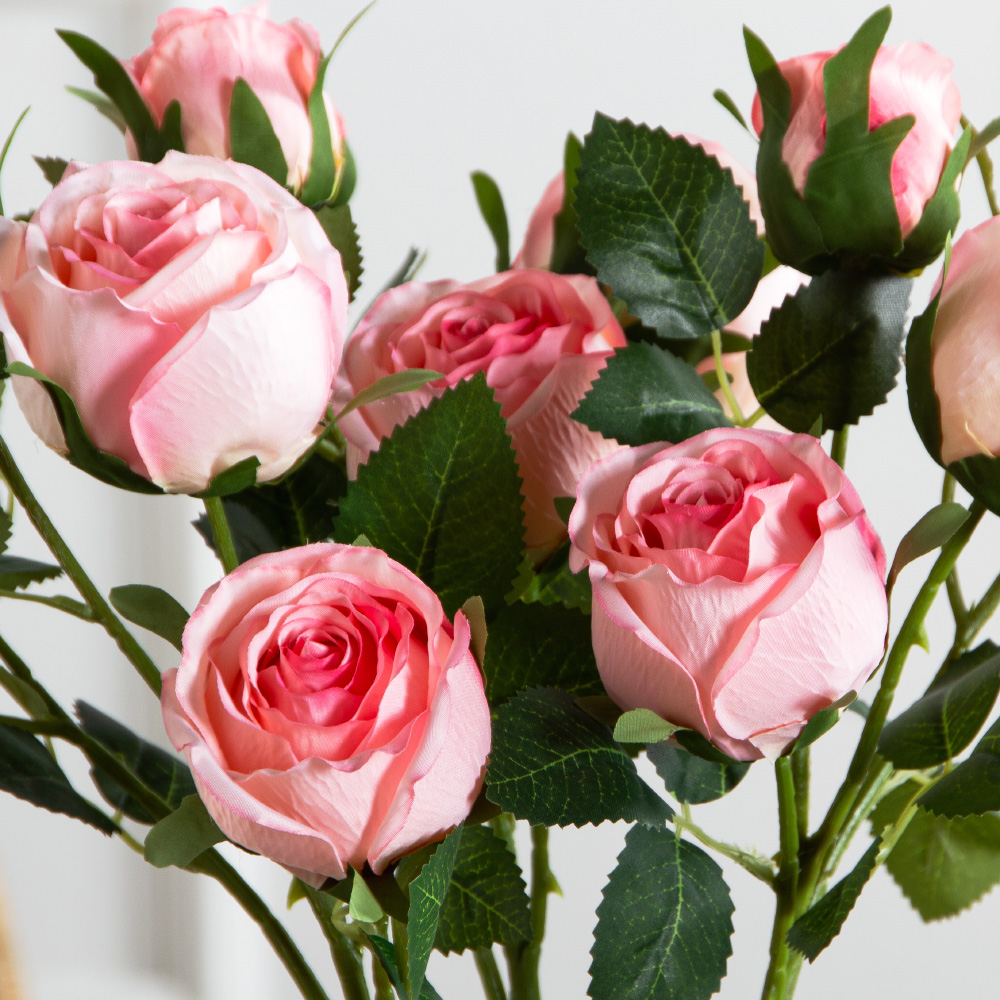 7141А/0108-0360/5(F) Роза искусственная h65см 2головы 2бутона,светло-розовая_2