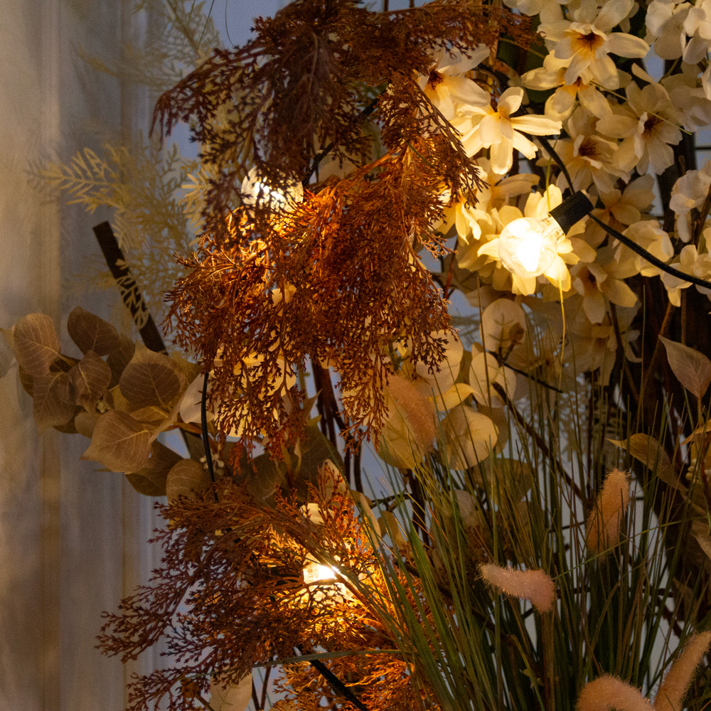 ДЛ176/СВ04(Пр)(Fix)(F)Декор вход. группы h300см н/прутьях,пристен. c ретро-гирляндой,бежевый_4