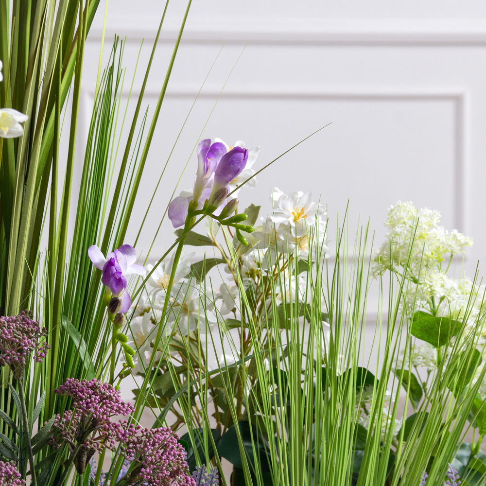 ВМ105(з)(F) Композиция искусственная Цветочный луг на вставке 98х35х10см_3