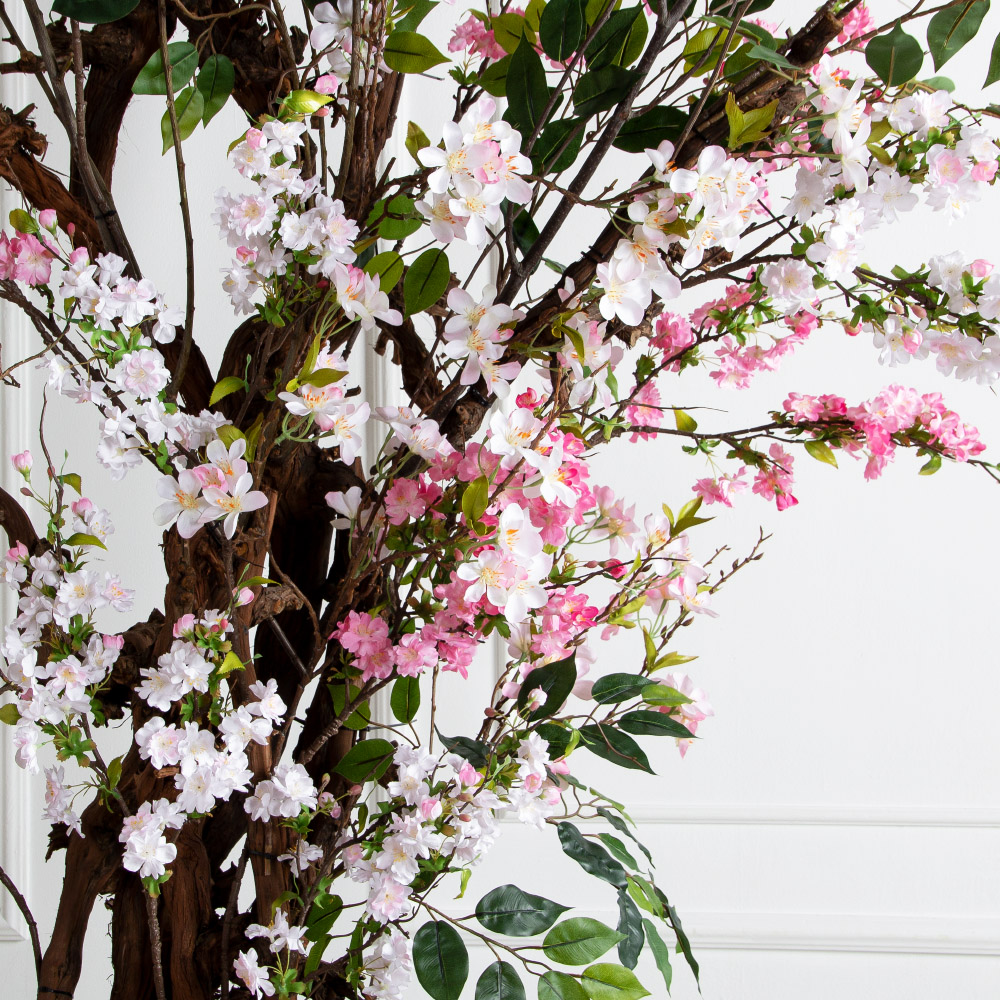 330/ОС/491/34/5170(Пр)(F) Яблоня искусственная пристенная h330см, бело-розовая_4