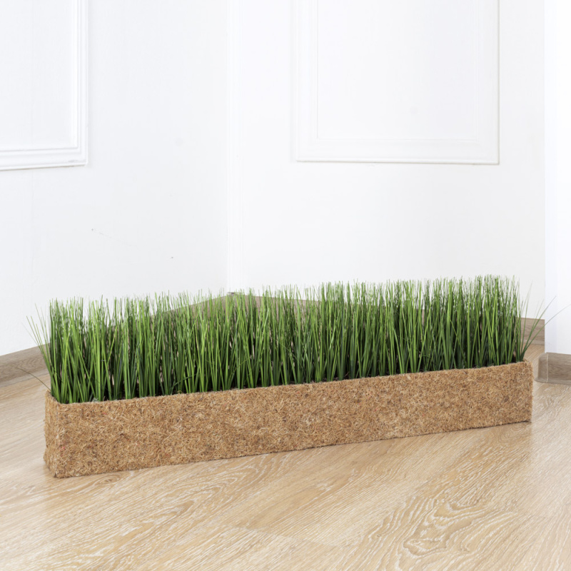 ТД022-28/2(з) Трава осока h-15см в кокос. боксе (82,5*10*h-10.5)