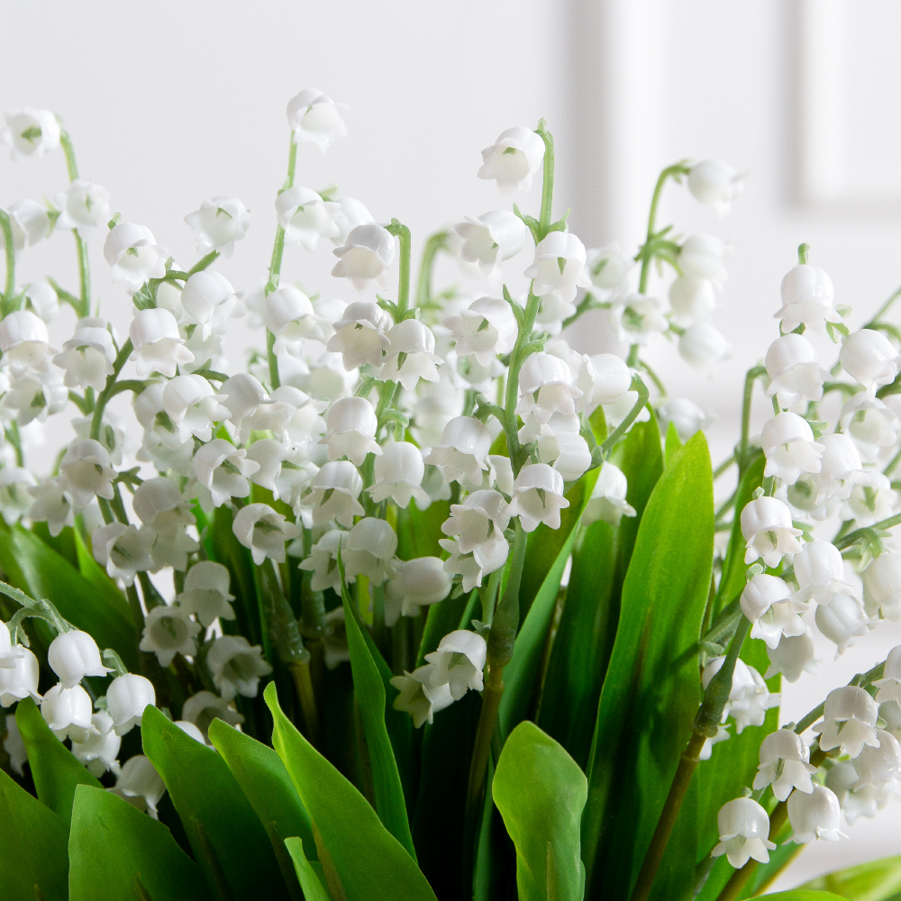 7142А/9122-0347(F) Букет ландышей h36см из 8штук_3