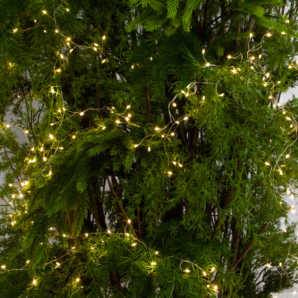 ДЛ182/СВ03т(Пр)(Fix)(F)Декор вход.группы хвойный h290см н/прутьях, прист.с гирляндой 