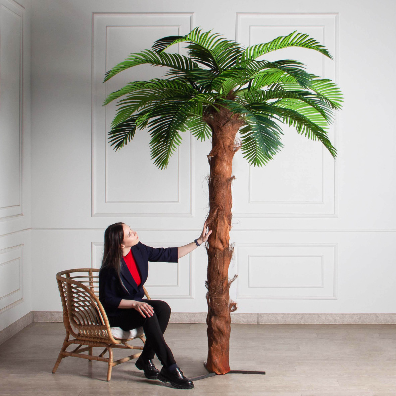 ПС260/ТР/49СТ(Пр)(F) Пальма Арека искусственная h260см на мет.основании_1