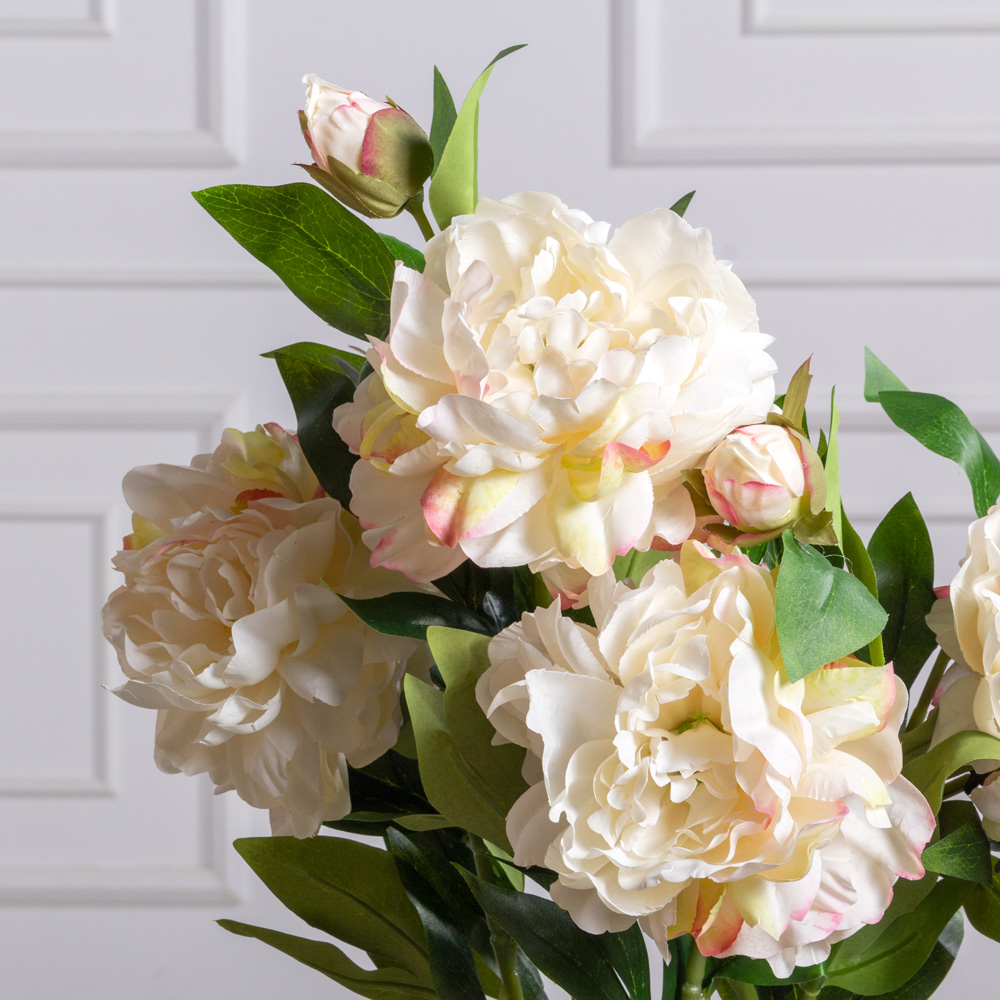 7141А/9149-10/4(F) Пион искусственный 1 голова d12см, 1 бутон, h63см, кремовый_1