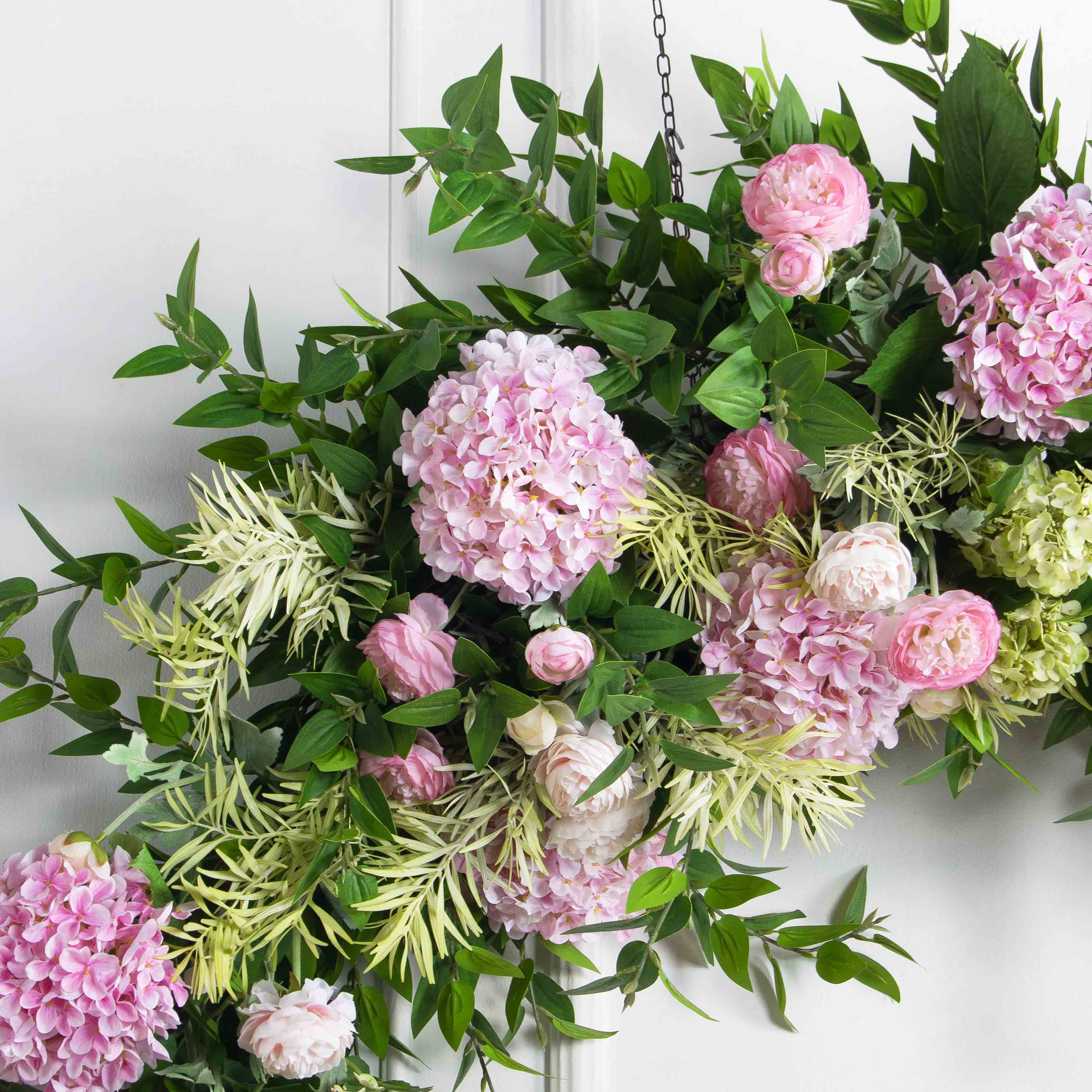 ДЛ166/2(з)(F) Декор входной группы цветочный (полукруг) h220см (шир 55см)_4