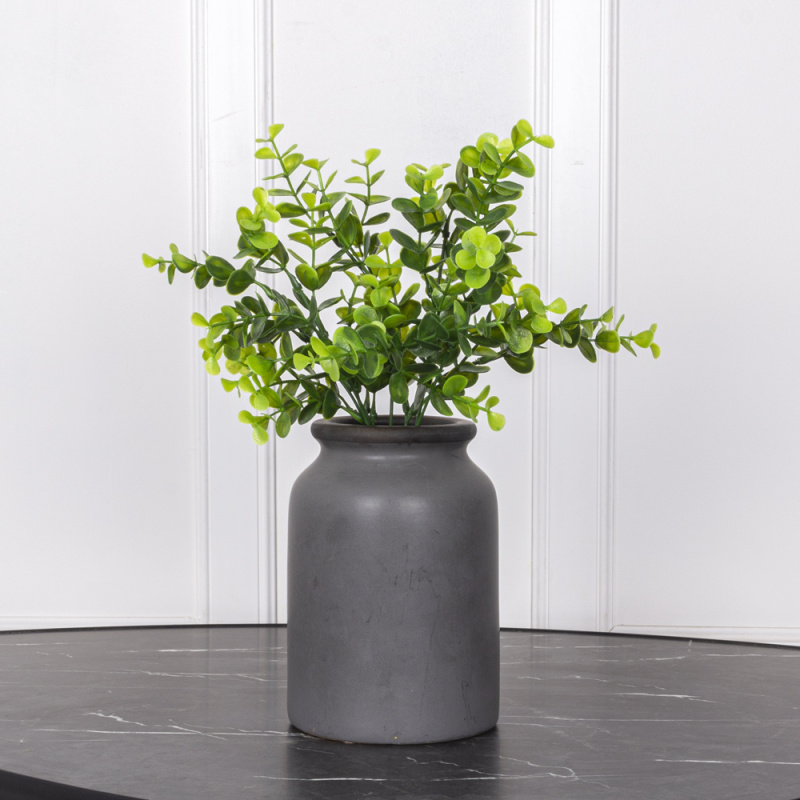 7143/0016-2 Самшит Эвкалипт искусственный крупный h34см, зеленый_4