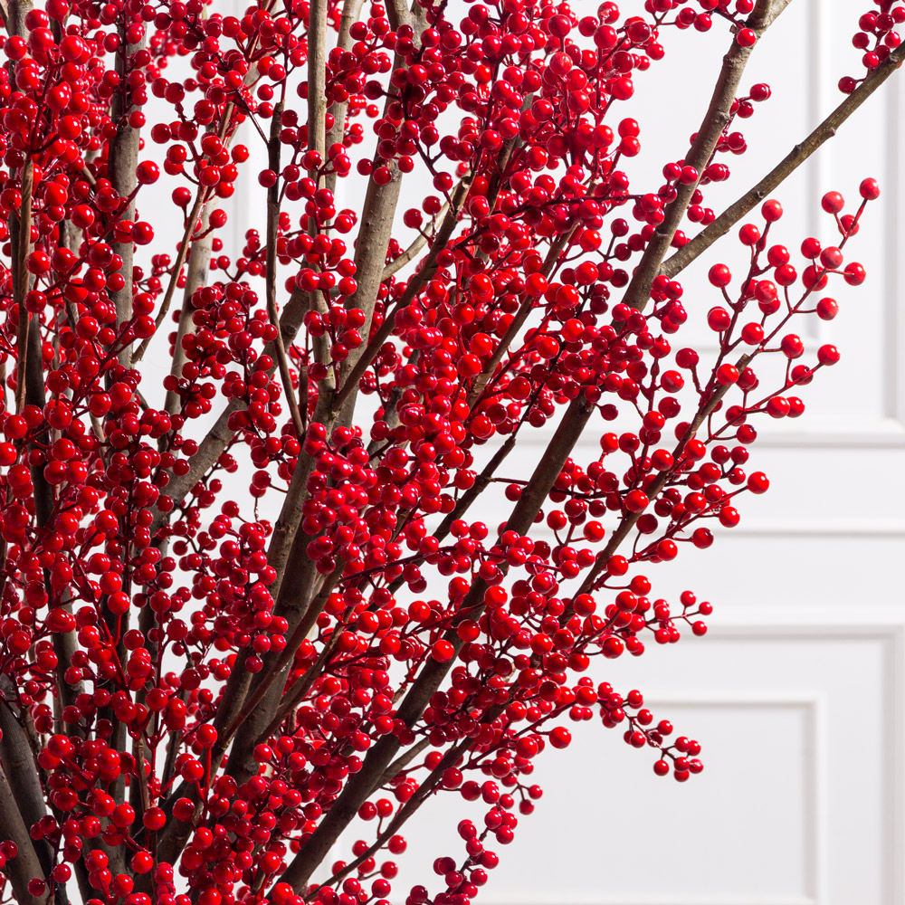 200/РН/621(з)(F) Дерево искусственное с ягодами h200см d150-160см, красное _3