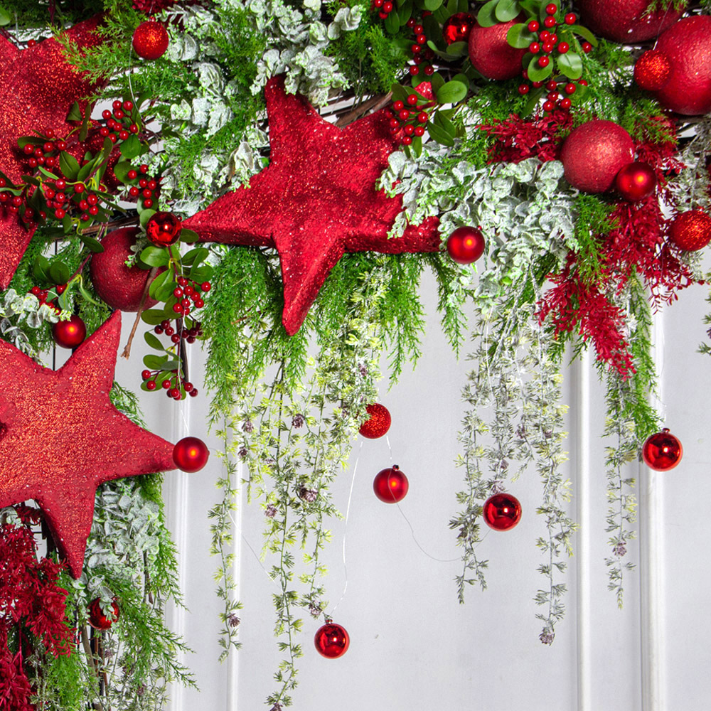 ДЛ190(Пр)(Fix)(F)Декор вход.группы h210см н/прутьях, прист.со звездами и шарами_5