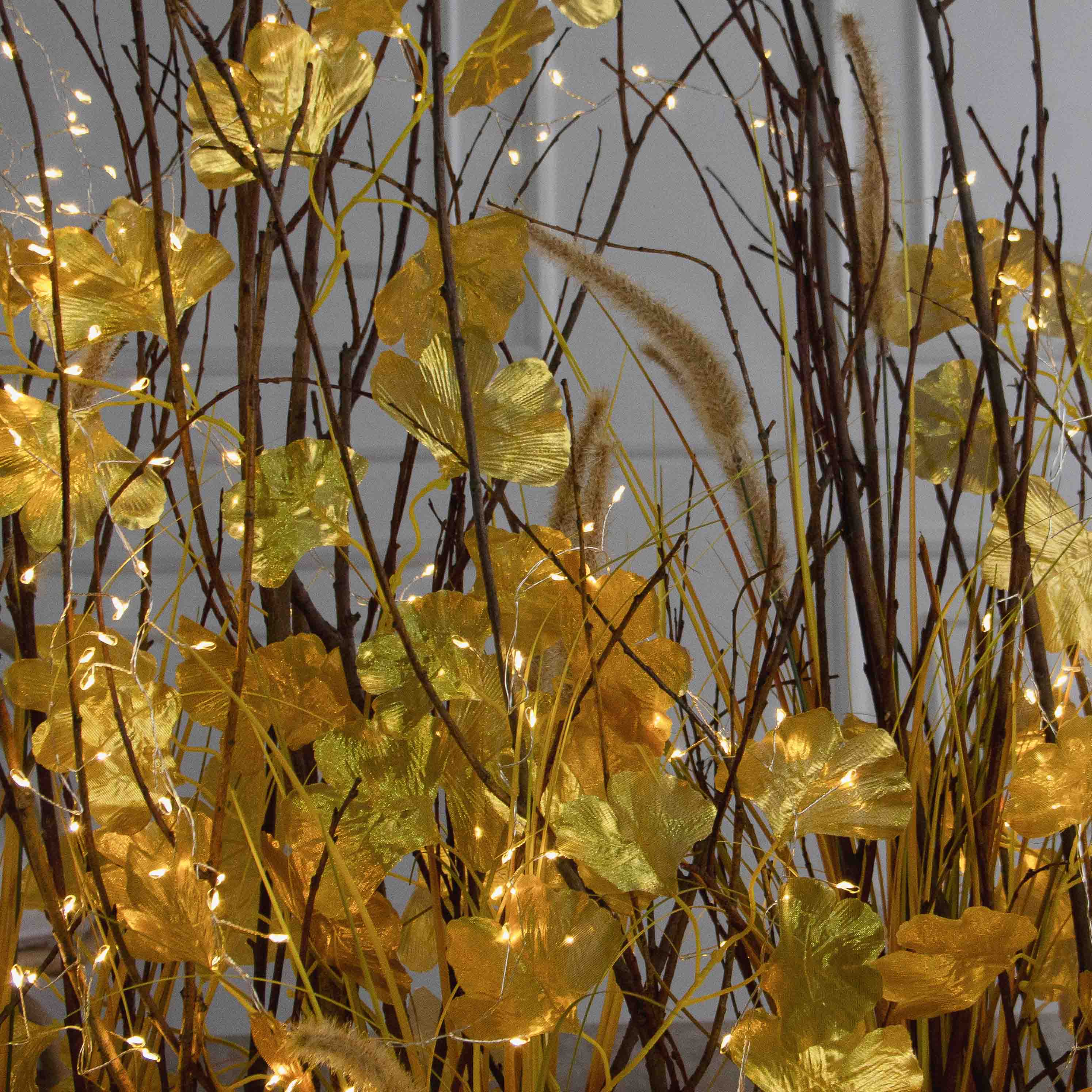 К/СВ03/541(Пр)(F) Композиция искусственная с гинкго на основании, золото_7